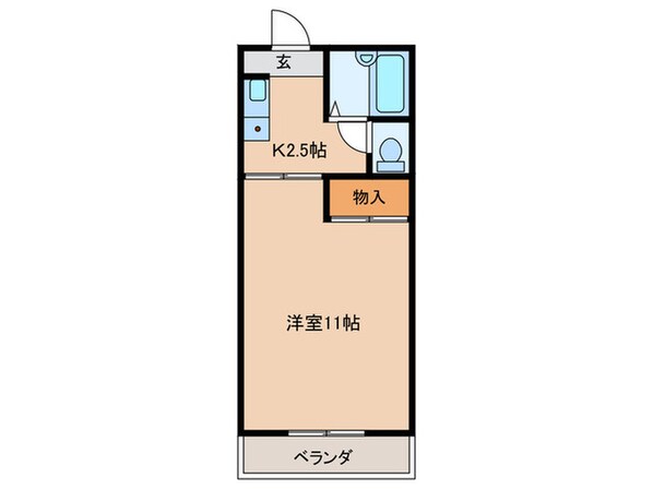 エブリワン西棟の物件間取画像